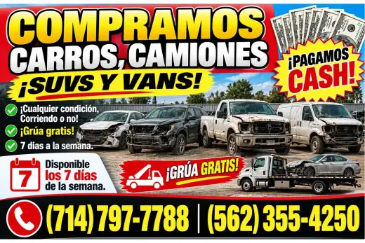 💲COMPRAMOS 🚗CARROS, 🛻CAMIONES   ¡SUVS Y VANS!