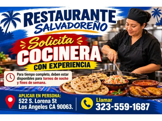 SOLICITO  📌COCINERA CON EXPERIENCIA