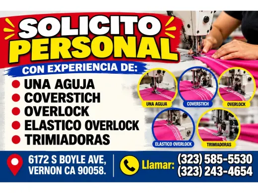 SOLICITO PERSONAL  en Vernon