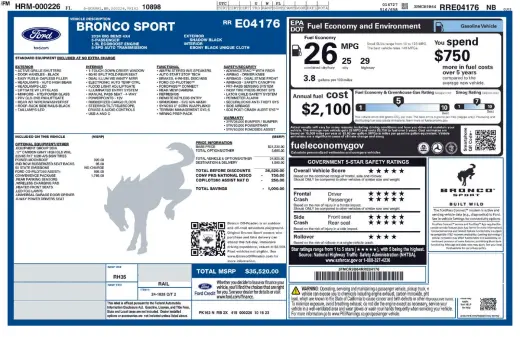 Ford Bronco Sport 2024 AWD Big Bend 4dr SUV