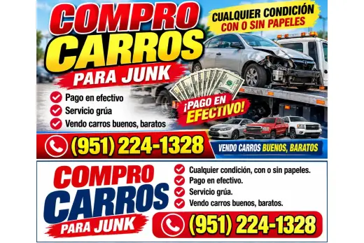 🚗💵 ¡COMPRO CARROS PARA JUNK! 💵🚗
