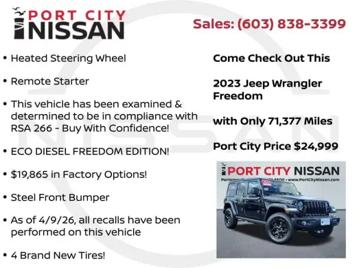 Jeep Wrangler 2023 4x4 Sport S 4dr SUV