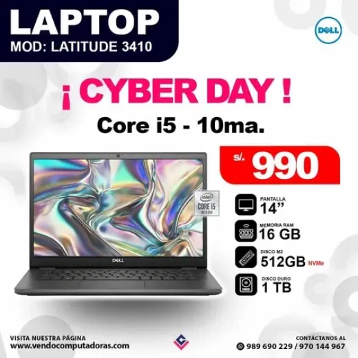 Laptop Latitude 3410