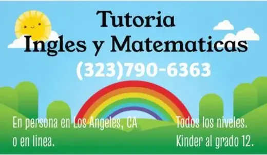 Tutoría de ingles y matemática