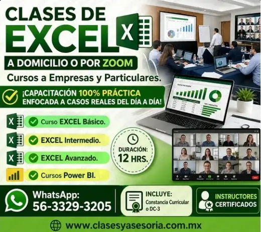 CLASES de EXCEL a DOMICILIO