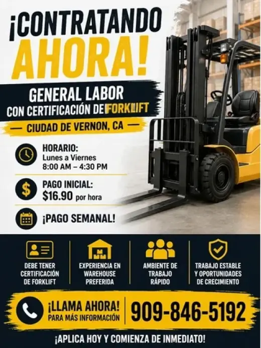 GENERAL LABOR / FORKLIFT