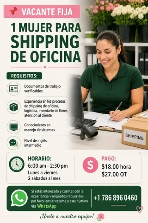 Shipping de oficina en bodega