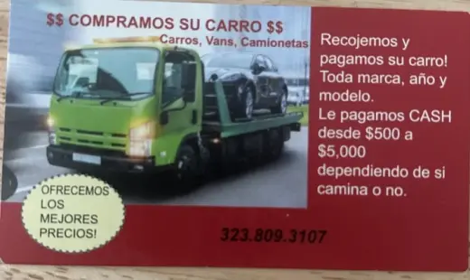 🚗COMPRO CARROS PARA YONKE ☎️