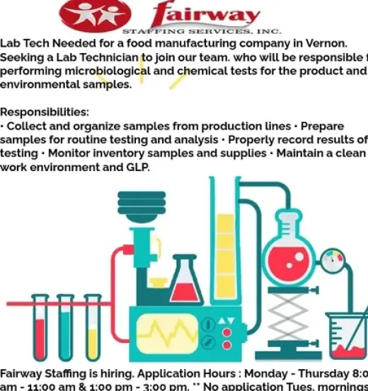 LAB TECH NEEDED