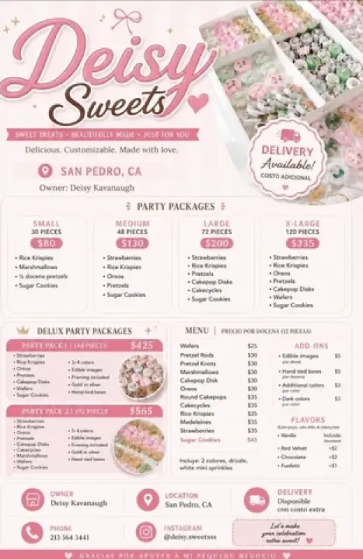 Postres para fiestas,eventos,