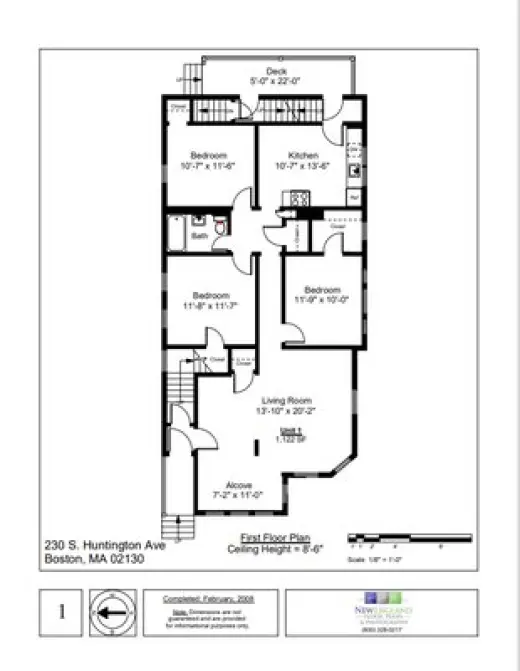Propiedad en alquiler con 3 habitaciones y 1 baño en Jamaica Plain