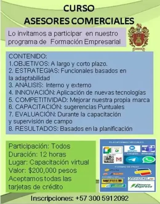 Curso Asesores comerciales