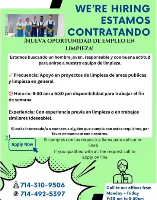 Se solicita Janitorial