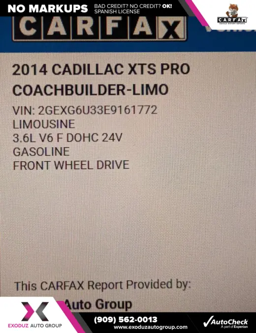 2014 Cadillac XTS Stretch Livery