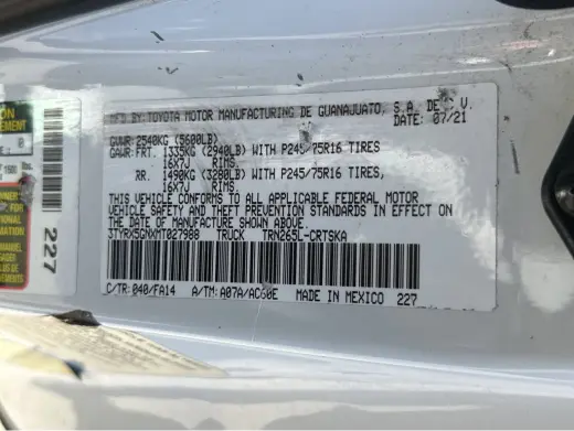 2021 Toyota Tacoma 2WD SR