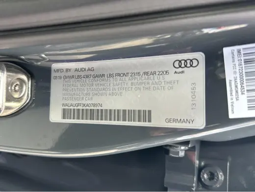 2019 Audi A3 Sedan Premium