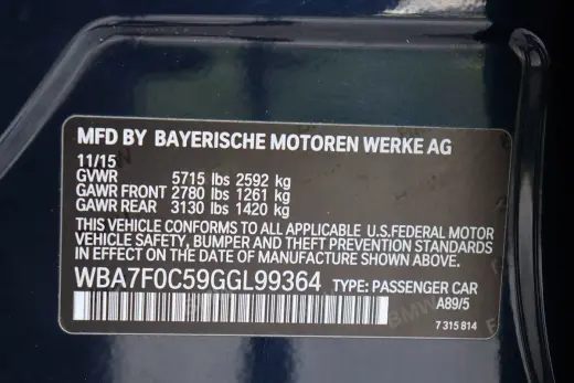 2016 BMW 7 Series 750i