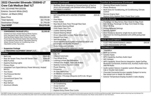 Chevrolet Silverado 2500HD 2022 4x4 LT 4dr Crew Cab SB