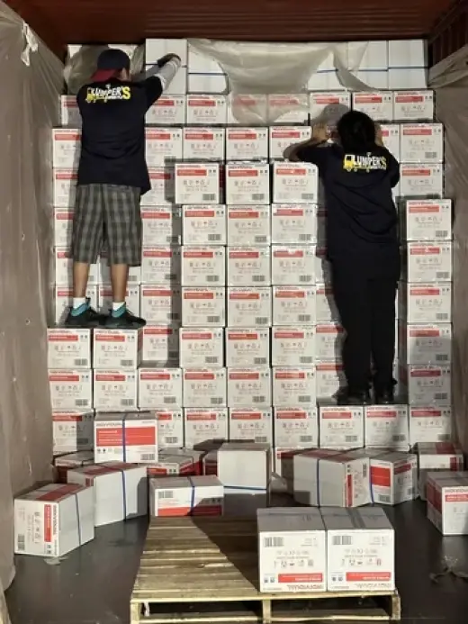 Trabajo de bodega y desgargar