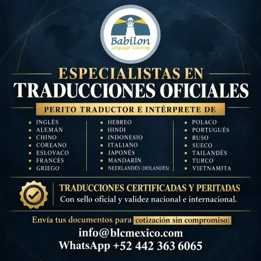 Traductor Perito Oficial Certificado Traducciones Certificadas e Interprete