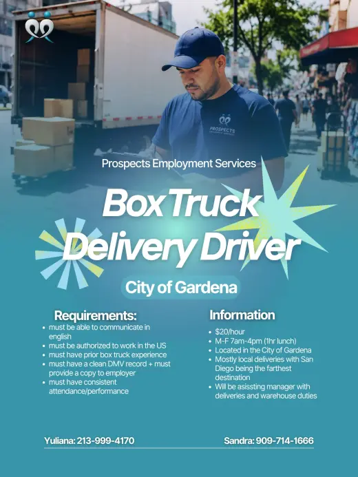 CITY OF GARDENA: BOX TRUCK DRIVER