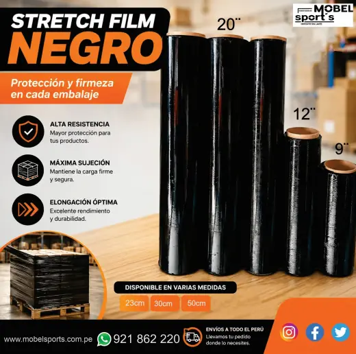 Film Estirable Negro para Embalaje
