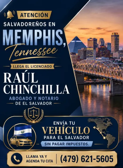 ABOGADO Y NOTARIO SALVADOREÑO EN MEMPHIS, TENNESSEE