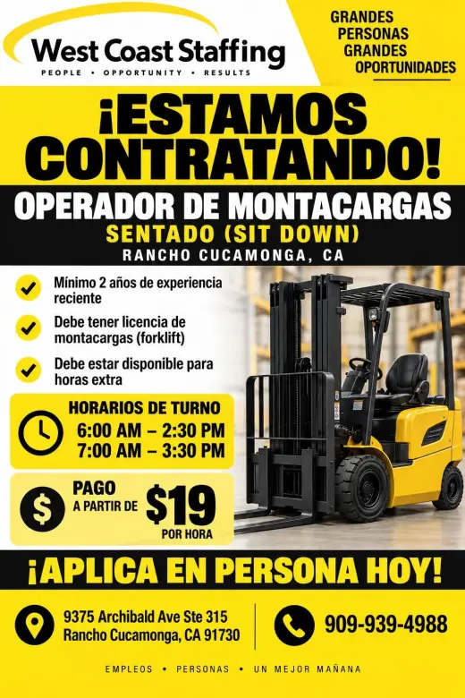 OPERADORES DE MONTACARGAS