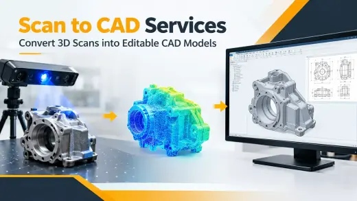 Scan to CAD Services- Convert 3D Scans into Editable CAD Models