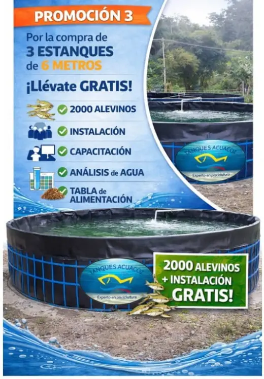 TANQUES CIRCULARES DE ALTA RESISTENCIA PARA CRÍA DE PECES