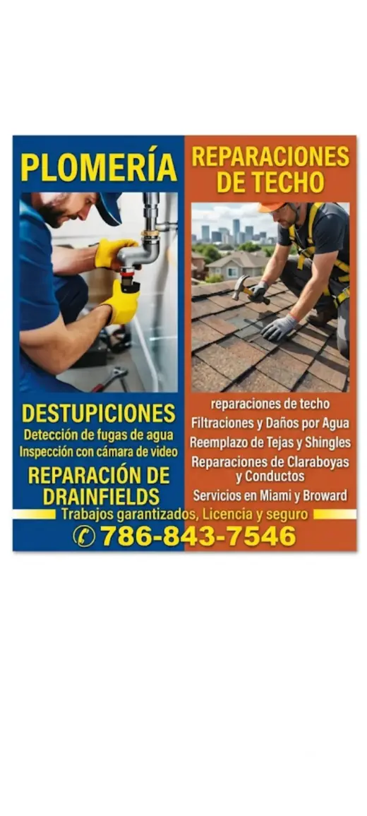 Reparaciónes de plomería 24/7