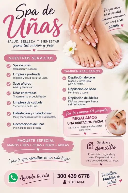 Servicios de Spa de Uñas - Consiente tus Manos y Pies