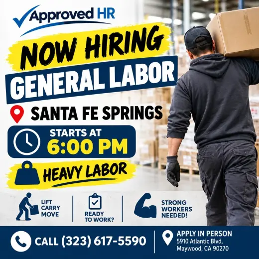 Se Busca: Posiciones de Trabajo General Disponibles