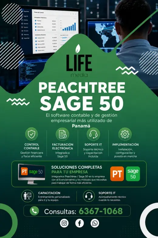 Sage 50 Peachtree | Soporte Completo y Consultoría | LICENCIA PERPETUA