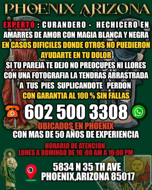 AMARRES DE AMOR EN PHOENIX ARIZONA LECTURA DEL TAROT LIMPIAS ENERGÉTICAS