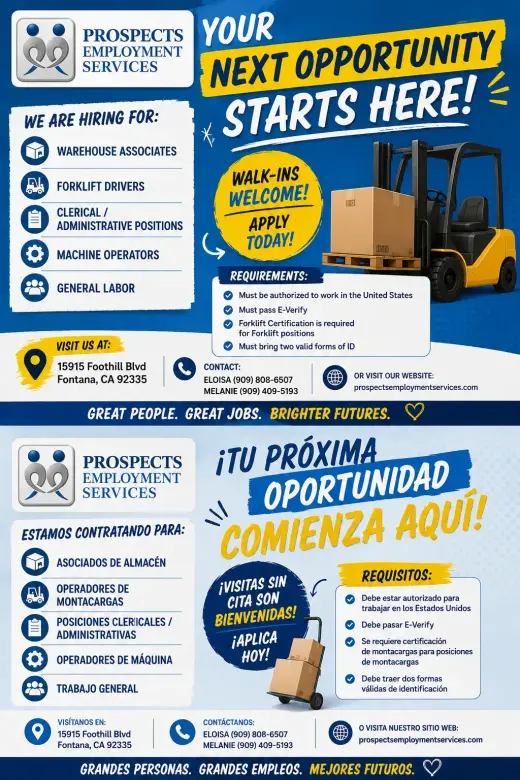 EMPLOYMENT AGENCY / AGENCIA DE TRABAJO