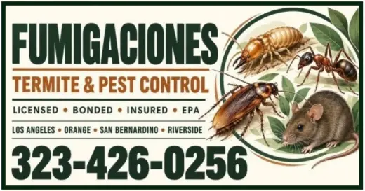FUMIGACION ~ EXTERMINACION TERMITAS LOS ANGELES