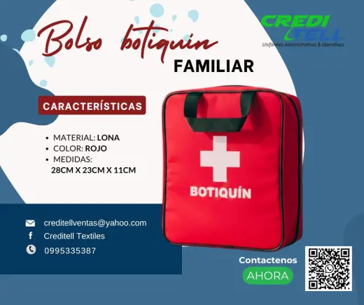 Bolso botiquín familiar para primeros auxilios