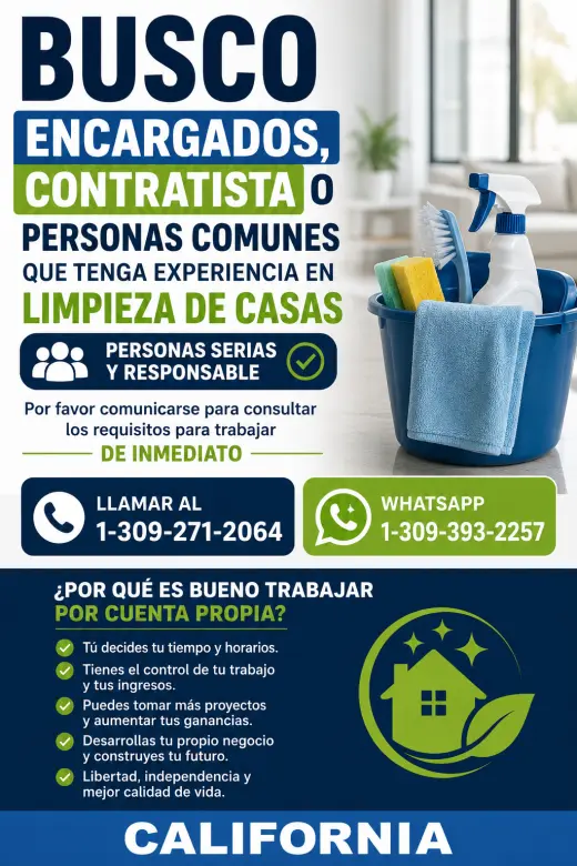 EMPLEOS DE LIMPIEZA PRESIDENCIAL PARA PERSONAS CON EXPERIENCIA