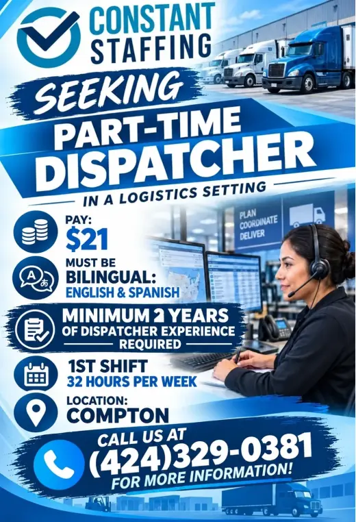 💻 Part-Time Dispatcher – Compton