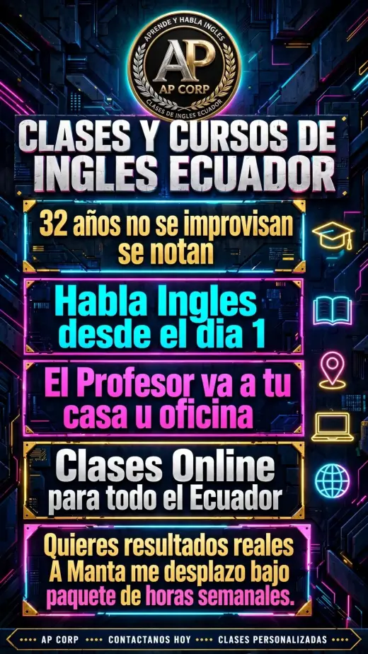 Clases de Inglés Guayaquil Profesor de Inglés Guayaquil Samborondón a Domicilio