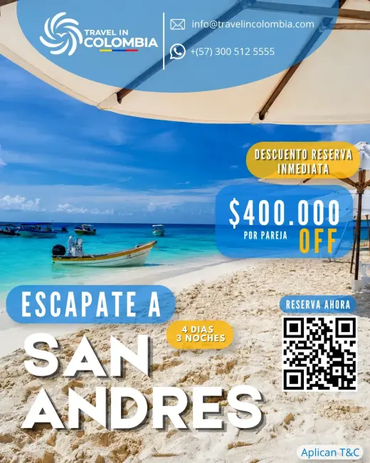 Escápate a San Andrés - 4 Días y 3 Noches