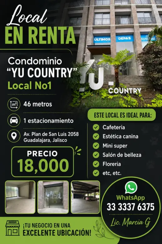 Local Comercial en Renta en Yu Country