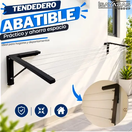 TENDEDERO ABATIBLE FÁCIL DE GUARDAR - ISAYARAS GROUP - TU MEJOR OPCION