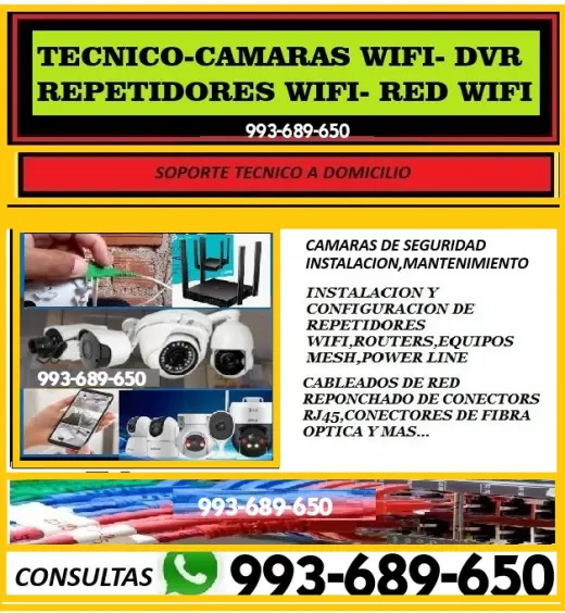 TECNICO CAMARAS SEGURIDA REPAARCION INTERNET PCS FIBRA OTICA