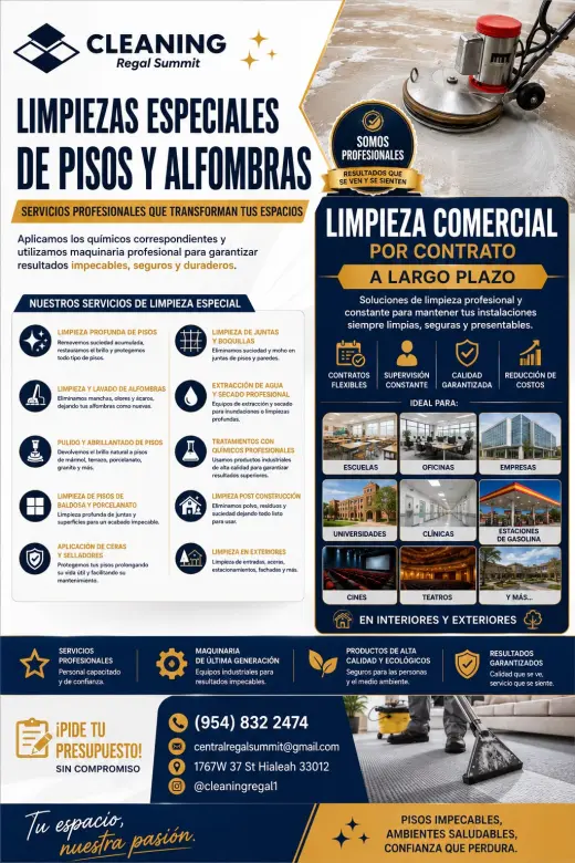 Servicios Profesionales de Limpieza de Pisos y Alfombras