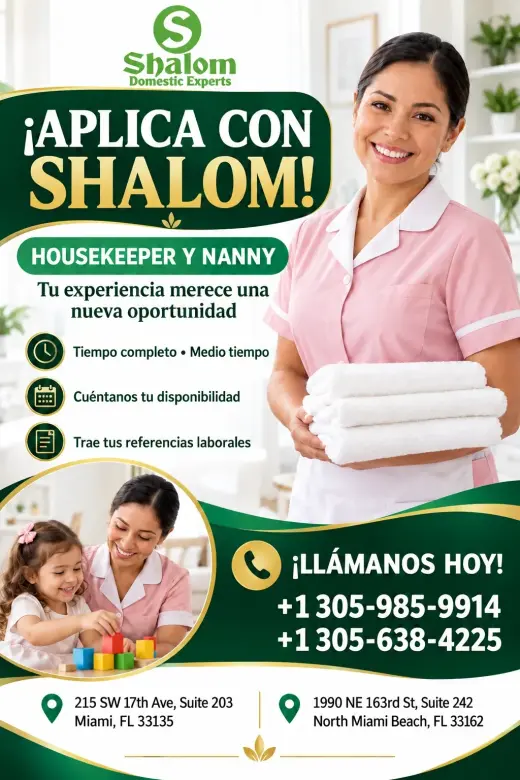HOUSEKEEPER y NANNY