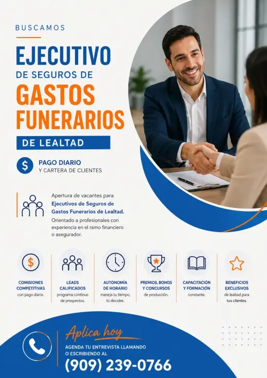 Ejecutivo de Seguros de Gastos Funerarios de Lealtad – Cartera de Clientes
