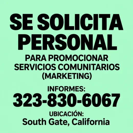 Personal Para Promocionar Servicios Comunitarios