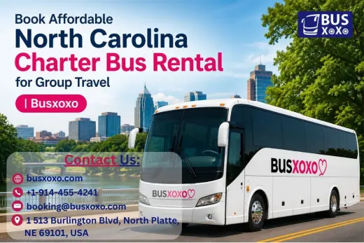Book Affordable North Carolina Charter Bus Rental for Group Travel || Busxoxo